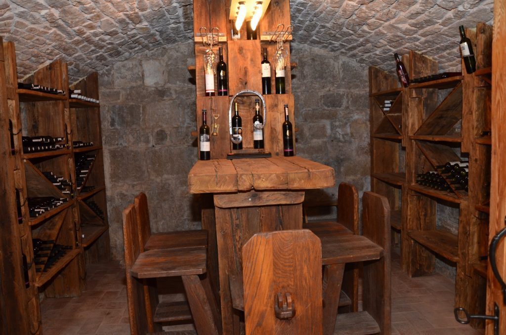 Wine cellar at Hotel Stanica Ravno
