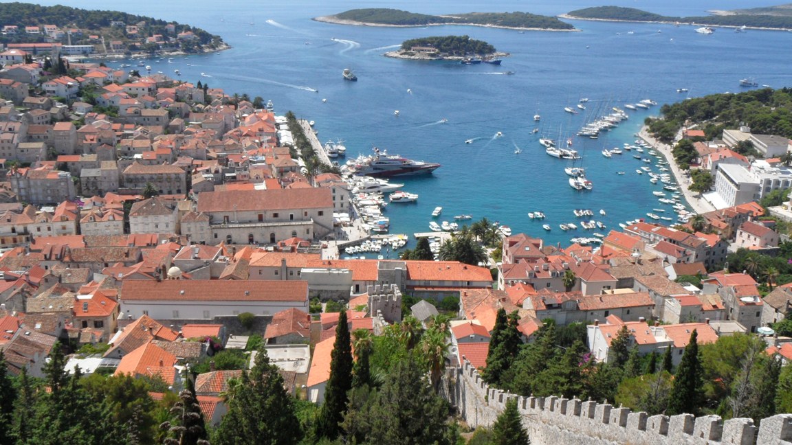 Aerial view of Hvar Town