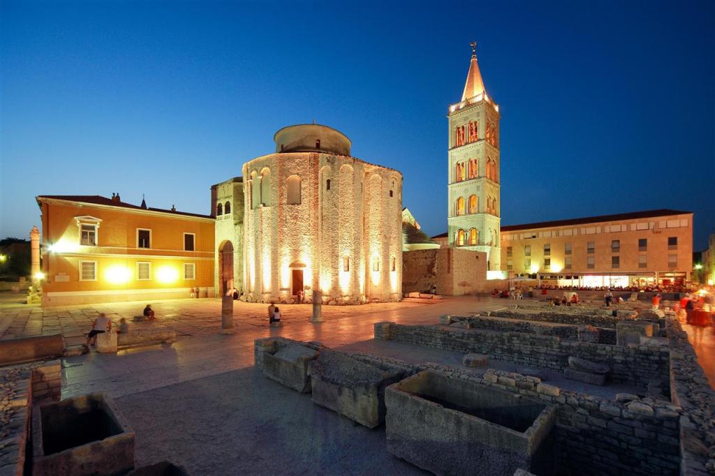 Zadar - ancient centre at night