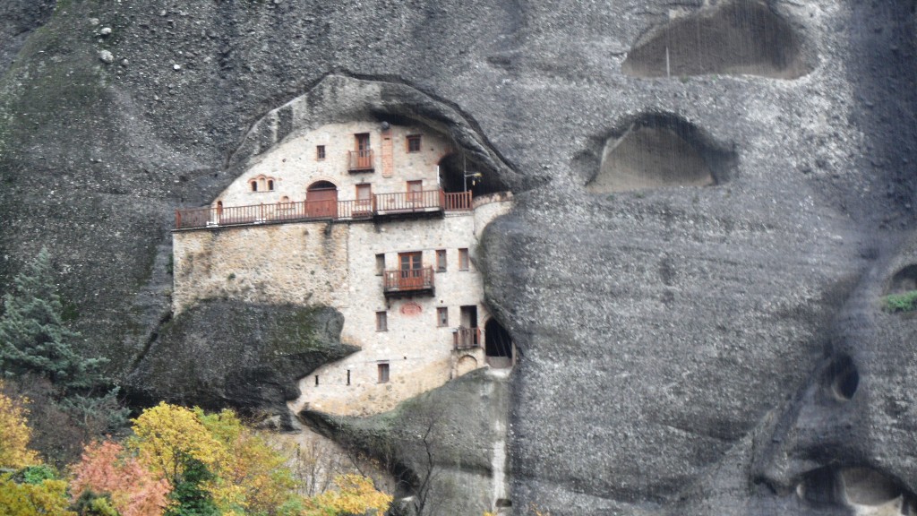 Old section of Meteora - cliff monasteries