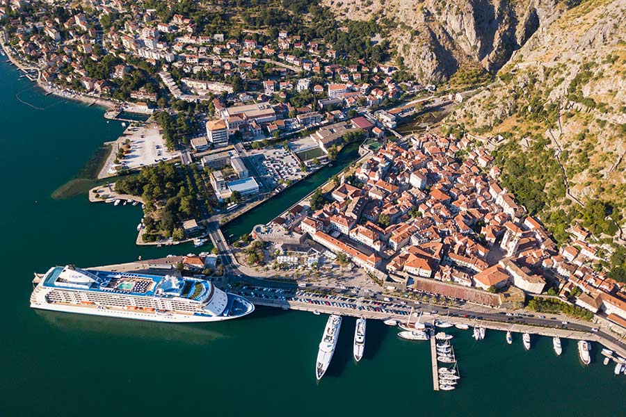 Old Town of kotor from above