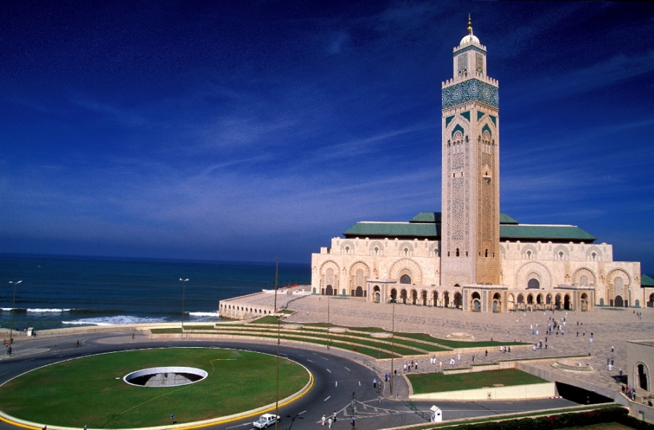 Mosque Hassan II, Casablanca - www.visitmorocco.com/Moroccan National Tourist Office. Copyright is retained by the Moroccan National Tourist Office, all rights reserved.