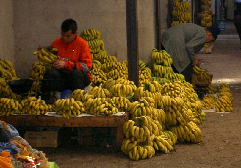 Banana seller at Agadir market