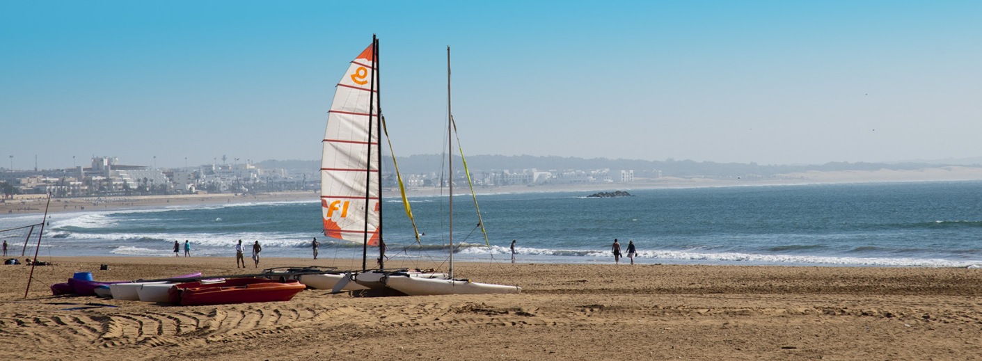 The wide-open sands of Agadir beach