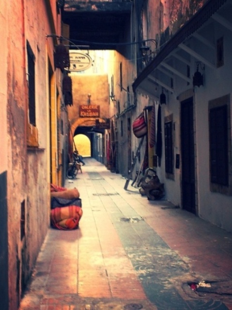 A quiet corner of Essaouira's medina