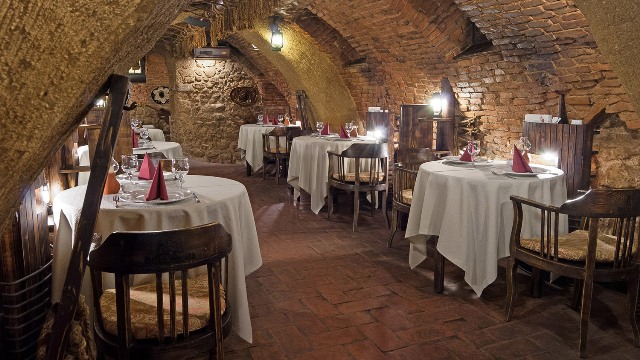 Typical Transylvanian restaurant in cellar